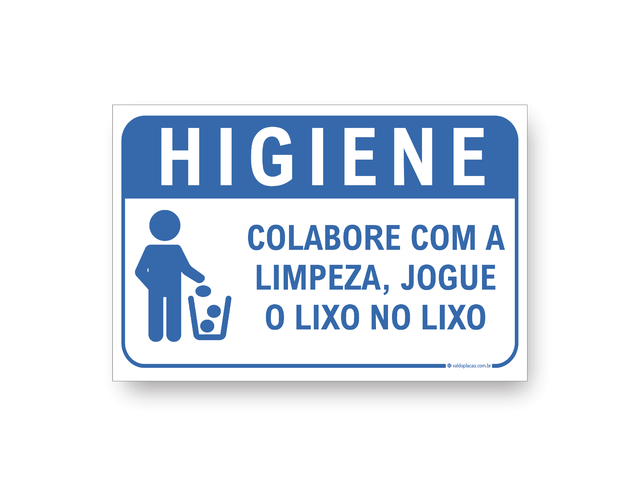 PLACA ATENÇÃO JOGUE LIXO NO LIXO