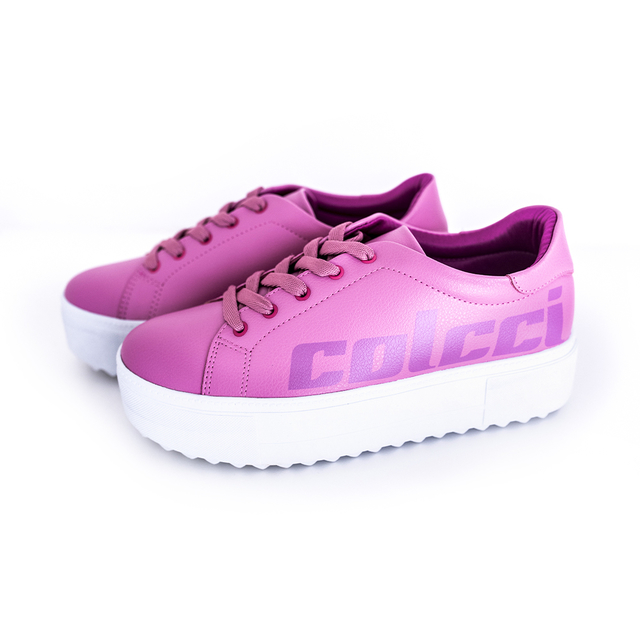 T nis Colcci Flatform Feminino Rosa Hall Sports