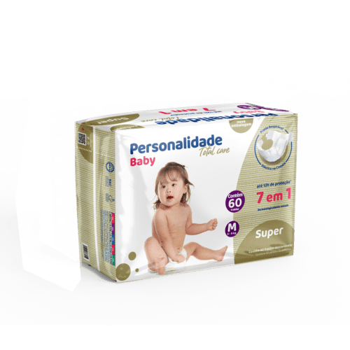 Fralda Infantil Personalidade Baby Total Care M 60 und