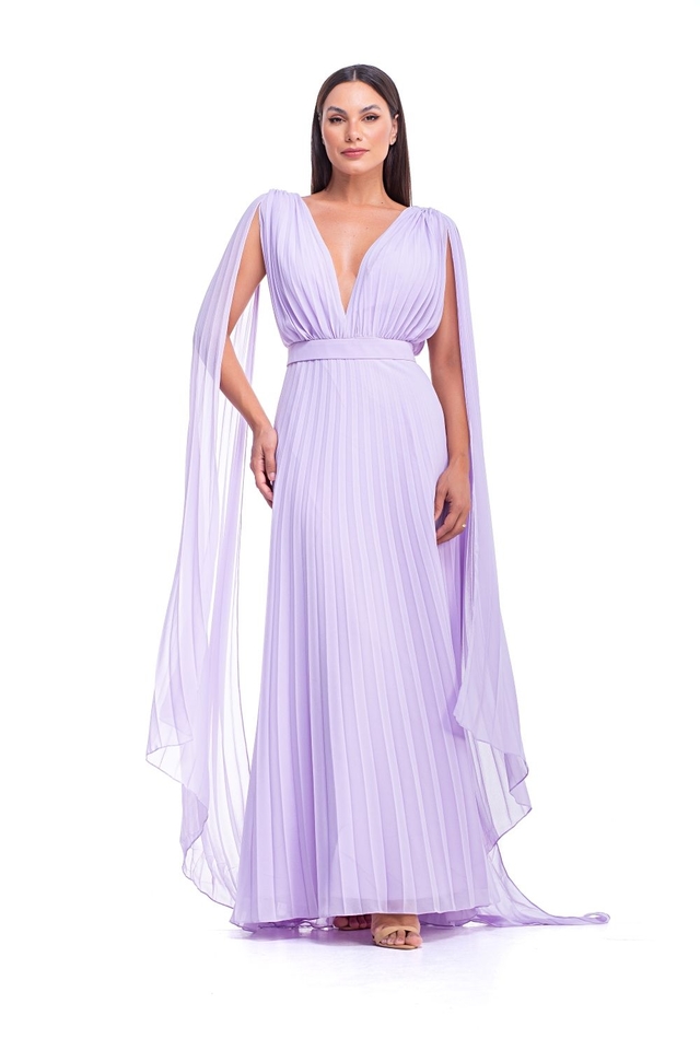 Vestido de festa longo com cheap capa