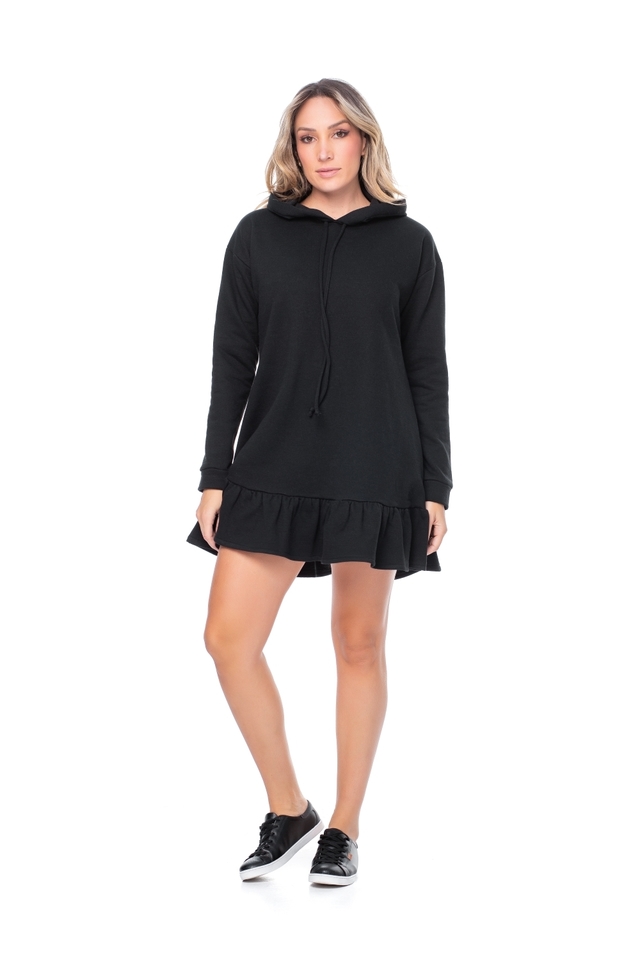 Vestido hotsell moletom preto