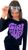 REMERA POWER GIRL NEGR/LILA - comprar online