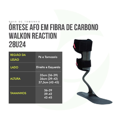 Afo Fibra De Carbono Pé Caído Walkon Reaction 28U24 - Ottobock