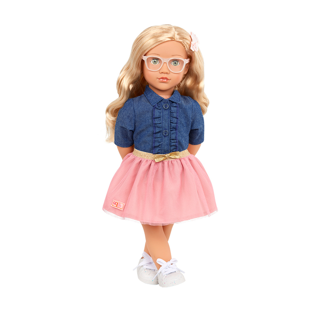Muneca Emily 46 cm Conjunto Fiesta Tul y Jean