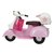 Motoneta Scooter Rosa y Marfil - Incluye Casco