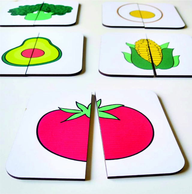 ROMPECABEZA DE 2 PIEZAS ALIMENTOS