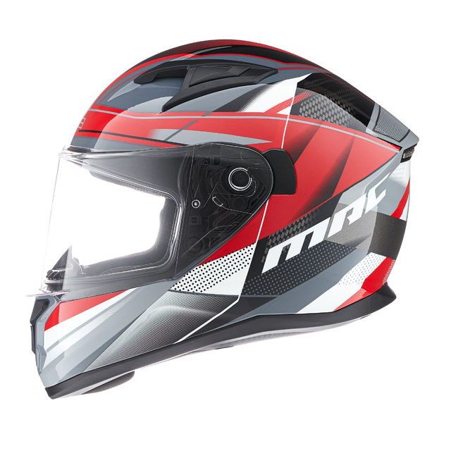 Casco Speed Razor Gris Blanco Rojo