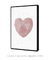 Quadro Decorativo Poster Amor Coração Geométrico Rosé - Love, 3D, Minimalista