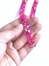 MANTA STRASS PEDRAS PINK CASCALHO - 2 FILEIRAS - 1CM