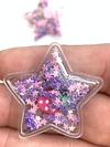 APLIQUE ESTRELA MINI TRANSPARENTE LILÁS - FRUTINHAS - 2 UNIDADES