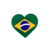 APLIQUE CORAÇÃO BRASIL ADL - 6CM - 1 UNIDADE