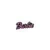 APLIQUE NOME BARBIE FUNDO PRETO ACRÍLICO ADL - PINK - 5x2CM - 1 UNIDADE