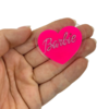 APLIQUE CORAÇÃO BARBIE ACRÍLICO ADL - 3,5CM - 2 UNIDADES