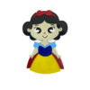 APLIQUE PRINCESA BRANCA DE NEVE ACRÍLICO ADL - 7CM - 1 UNIDADE