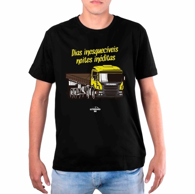 Camiseta Masculino Scania Arqueado Amarelo