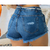 Short Jeans Feminino Cintura Alta Com Cinto Cordão Novidade - comprar online
