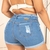 Short Feminino Jeans Plus Size Claro Com Cinto E Barra Feita - loja online