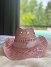 Sombrero tejido pink