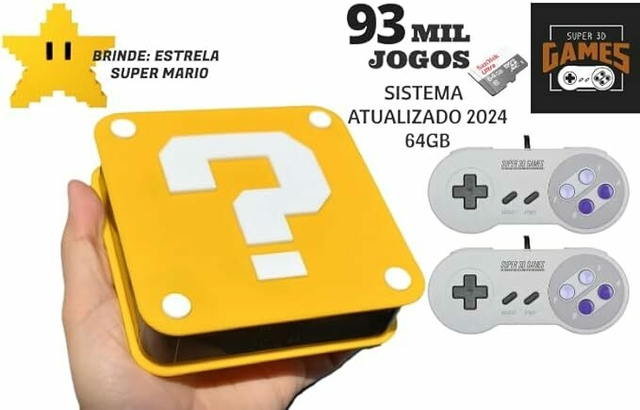 Mini Super Nintendo 93 mil jogos 2 controles - Vídeo Game Retro
