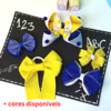 Kit Escolar Azul Cobalt e Amarelo