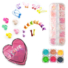 Kit 160 Itens para Penteado Infantil Colorido Glitter + Elásticos + Xuxinhas + Terere