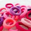 Kit 50 Mini Elásticos de Cabelo Multi Colors Rosa