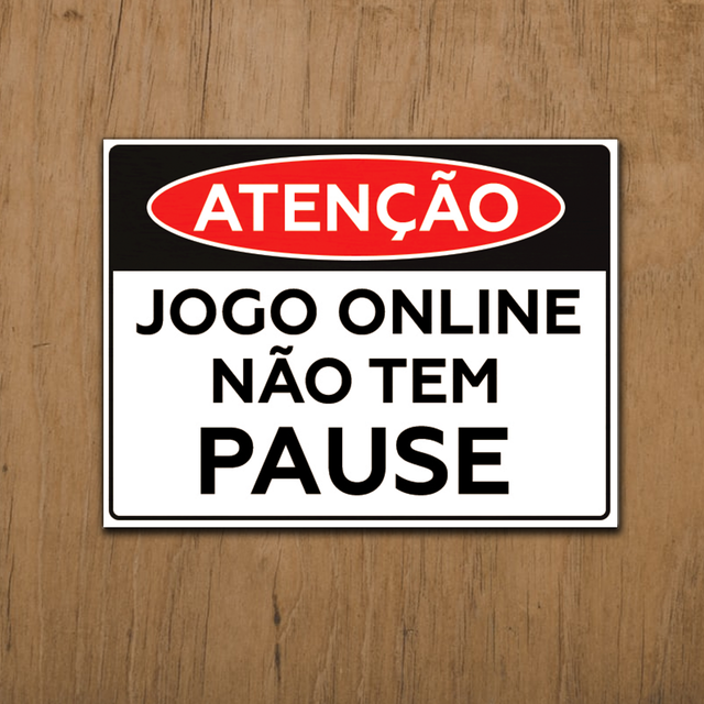 Placa Decorativa Amor Jogo Online Não Tem Pause