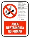 CARTEL ALTO IMPACTO 28 X 22 CM LINEA PROHIBICION 1031