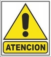 CARTEL ALTO IMPACTO  45 X 40 CM LINEA ADVERTENCIA 204