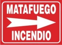 CARTEL ALTO IMPACTO 28 X 22 CM LINEA INCENDIO 307