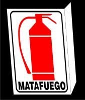 CARTEL ALTO IMPACTO 40 X 30 CM LINEA INCENDIO DOBLE FAZ 383