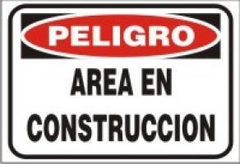 CARTEL ALTO IMPACTO 30 X 40 CM LINEA PELIGRO 503