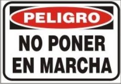 CARTEL ALTO IMPACTO 30 X 40 CM LINEA PELIGRO - tienda online