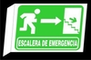 CARTEL ALTO IMPACTO 28 X 22 CM LINEA EVACUACION DOBLE FAZ 683