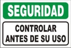 CARTEL ALTO IMPACTO 30 X 40 CM LINEA SEGURIDAD 817