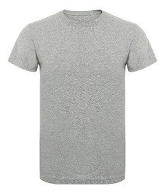 REMERA DE TRABAJO MANGA CORTA GRIS MELANGE - comprar online