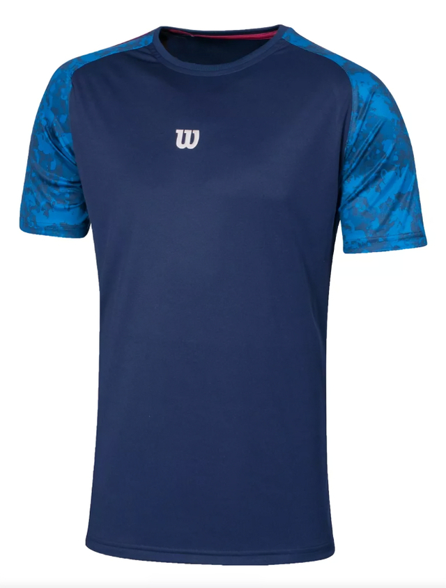 REMERA TRAINING WILSON AZUL JASPEADA In Goal Tienda