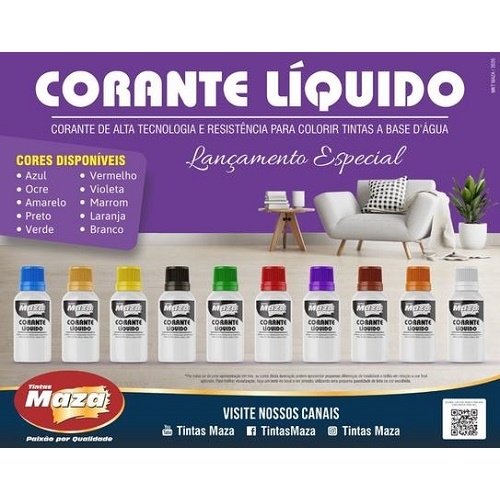 Corante Líquido Preto Xadrez - Corante 50ml » Tintas e Acessórios »