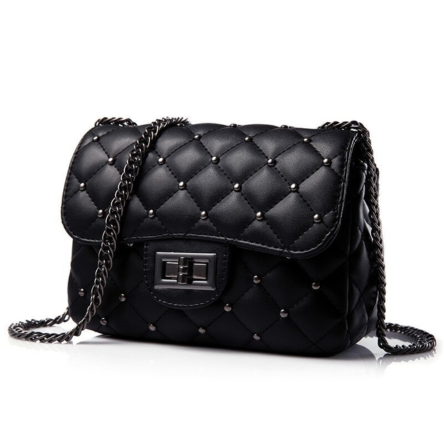 CARTERA COCO CHANEL NEGRA CON TACHAS