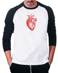 Camiseta Raglan Manga Longa Anatomia do Coração - comprar online