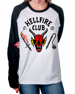 Raglan Manga Longa Clube do Inferno - Camisetas N1VEL