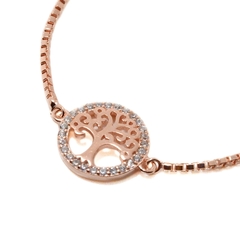 Pulsera Italiana 18 - Árbol Rosé - Adára Fábrica de Joyas