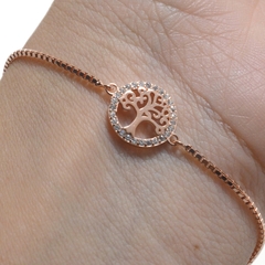 Pulsera Italiana 18 - Árbol Rosé - tienda online