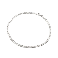 Pulsera Maciza Alternada solo Plata