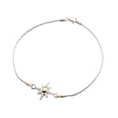 Pulsera Maciza c/Centro Flor Nº2