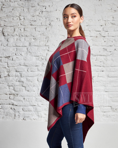 4902-R / Poncho Rombos - comprar online