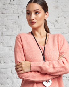 4336-L / Sweater Escote V Lana Liso - comprar online
