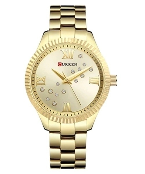 reloj de mujer marca curren de correa en acero 9009 119.900