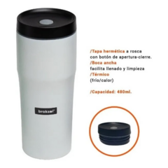 VASO TERMICO 480ML ACERO BROKSOL (HE608) - comprar online