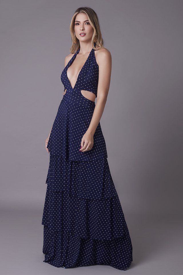 Vestido longo cheap escrito fé
